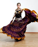 Jaipur beauty skirt purple with gold border