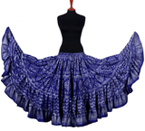 Block print assuit skirt blue/silver in polyester