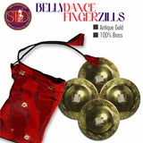 Finger Cymbals / Zills Antique Gold finish 100% Brass 4 pcs Set