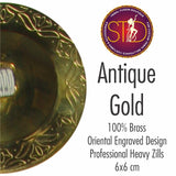 Finger Cymbals / Zills Antique Gold finish 100% Brass 4 pcs Set