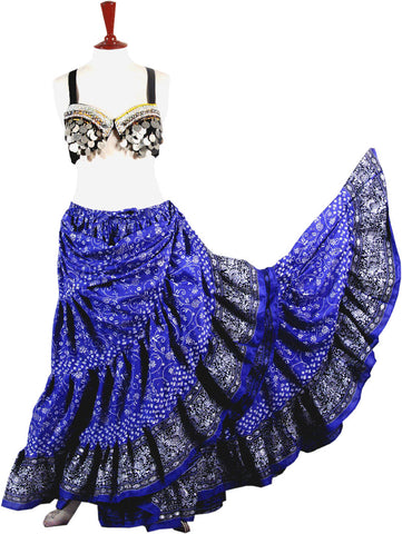 Jodha Maharani Skirt Blue/Black 100% Polyester