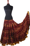 Block print skirt Jaipur Beauty 4 Border skirt with shiny trim