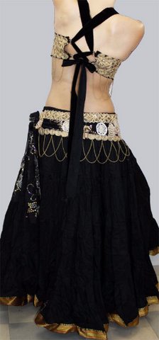 Cleopatra Black Bra belt set – Senoritas-tribal-designs