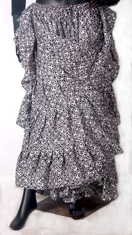 Digital Printed Skirt black/white