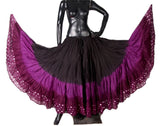 Wow Sari Bindi border Skirt purple/black