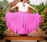 Solid color Skirt pink 100% cotton