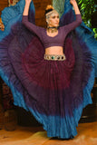 Lurex 3Tone Skirt burgundy/purple/turquoise
