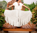 Solid color Skirt white 100% cotton