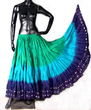 Wow Sari Bindi border Skirt green/turquoise/blue
