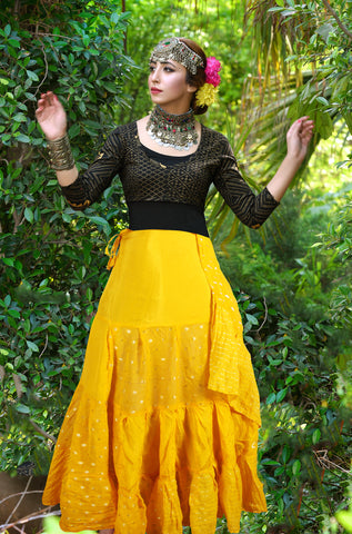 Bollywood Wrap skirt yellow