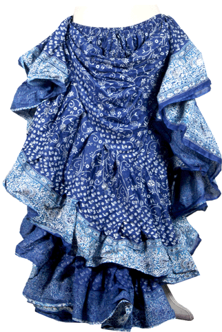 Jodha Maharani Skirt blue cotton