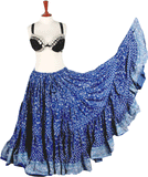 Jodha Maharani Skirt blue cotton