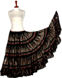 Block print skirt black beauty