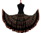 Block print skirt Maleficient with Padma border