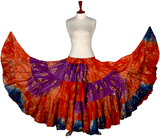 Block print skirt peacock Tye Dye