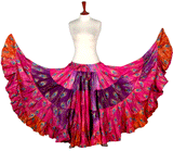 Block print skirt peacock Tye Dye