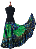 Block print skirt peacock Tye Dyed multi colors