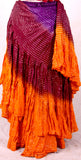 Lurex 3Tone Skirt Purple/Burgundy/Orange