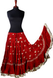 Red skirt with gold embroidery gold Border