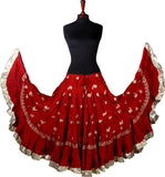 Red skirt with gold embroidery gold Border