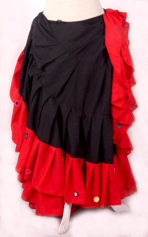 Mirror Skirt 25 Yards  Black Red