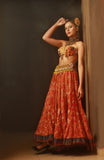 Jaipur multi dot padma skirt orange