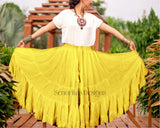 Solid color Skirt yellow 100% cotton